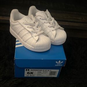 Adidas Kids Superstar II White Sneakers